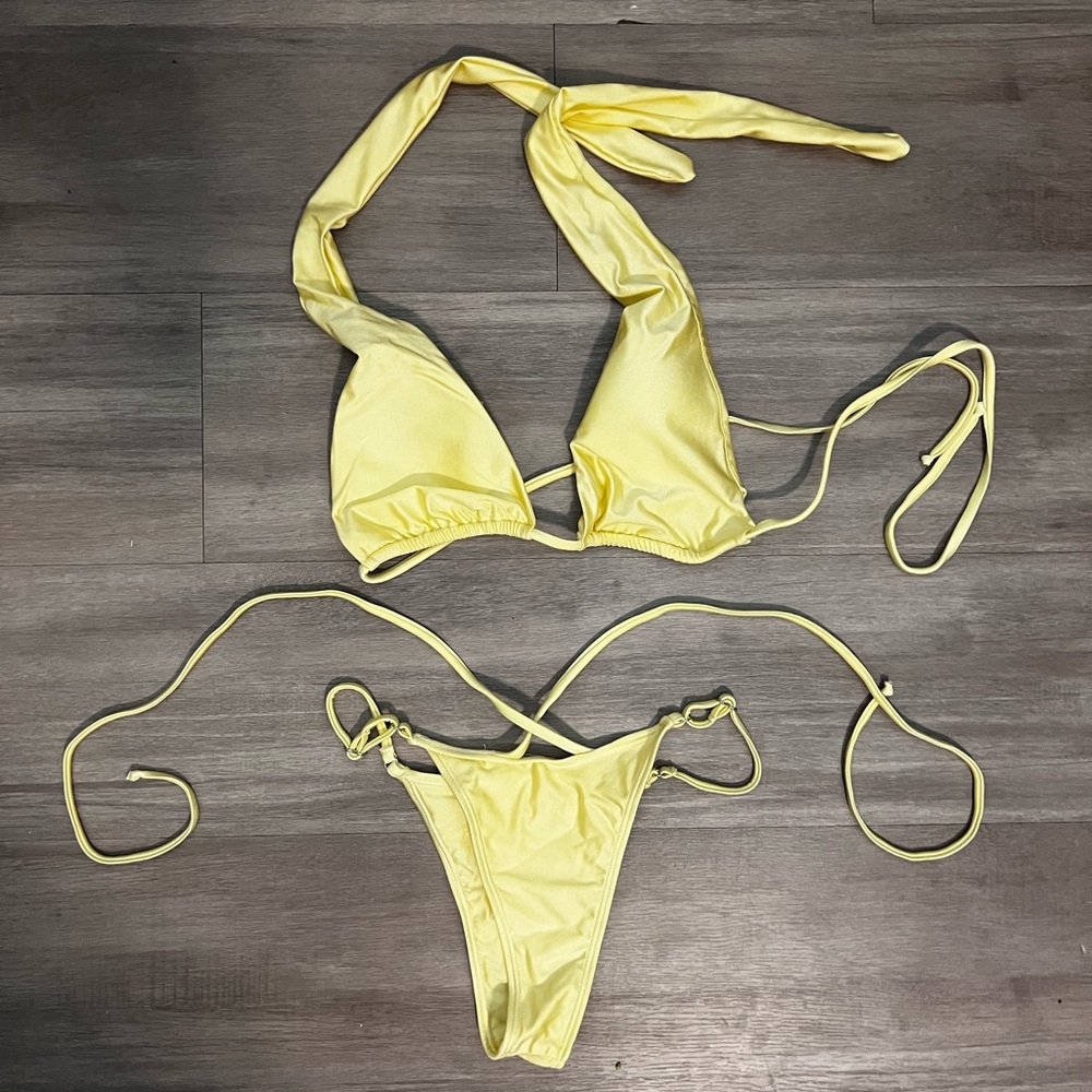 YELLOW STRING BIKINI
